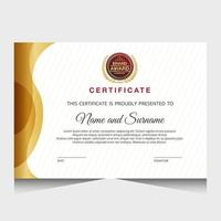 Elegant luxury certificate template design vector