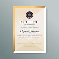 elegante diseño de plantilla de certificado de lujo vector