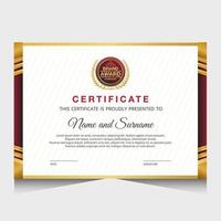 Elegant luxury certificate template design vector