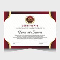 Elegant luxury certificate template design vector