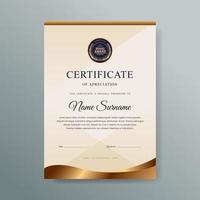 Elegant luxury certificate template design vector