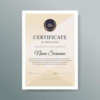 Elegant luxury certificate template design vector