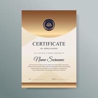 Elegant luxury certificate template design vector