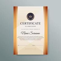 Elegant luxury certificate template design vector