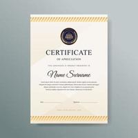 Elegant luxury certificate template design vector