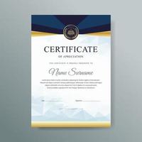 Elegant luxury certificate template design vector