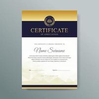 Elegant luxury certificate template design vector