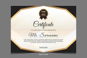 Elegant luxury certificate template design vector