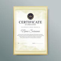 Elegant luxury certificate template design vector