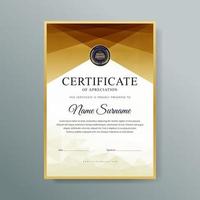 Elegant luxury certificate template design vector