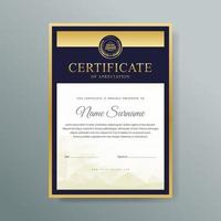 Elegant luxury certificate template design vector