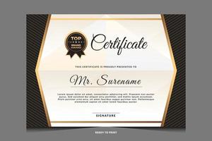 Elegant luxury certificate template design vector