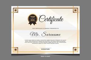 Elegant luxury certificate template design vector