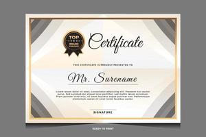 Elegant luxury certificate template design vector