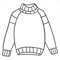 Warm clothing. A cute sweater for women. Autumn clothes. vector