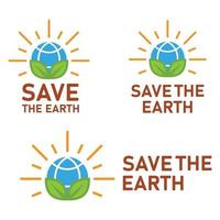 save the earth illustration design. vector