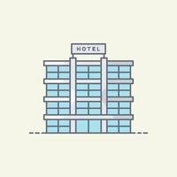 Ilustración de vector de edificio de hotel