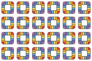 Pattern bright colored square box gift wrapping paper Vector