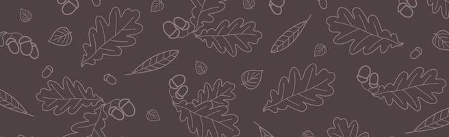 Red background with many autumn foliage - Vector