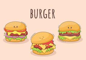 Burger Fast food Background Vector