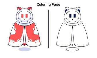 cute hero with coloring pages. suitable for children vector