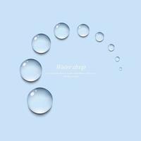 transparent water droplets , water drop object. vector