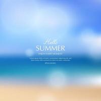 summer background, blurred toropical summer backdrop vector