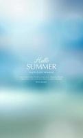 summer background, blurred toropical summer backdrop vector