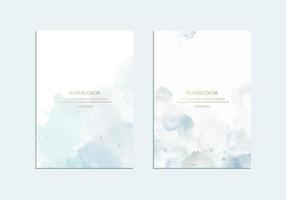 Watercolor background with blue background, soft drawing texture vector