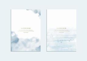 Watercolor background with blue background, soft drawing texture vector