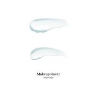 cosmetic cream smear isolated on white background. vector