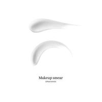 cosmetic cream smear isolated on white background. vector