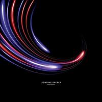 Vector of colorful light trails with motion blur effect.