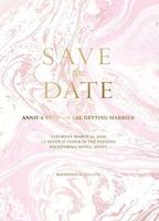 Marble wedding invitation cards set. vector