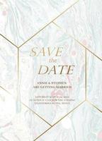 Marble wedding invitation cards set. vector