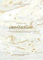 Marble wedding invitation cards set. vector