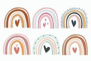Hand Drawn Rainbows Collection vector