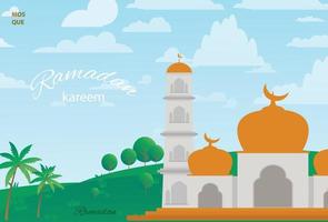 fondo de diseño de ramadan kareem vector