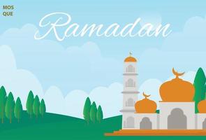 ramadan background illustration free download vector