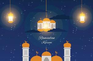 diseño de vector de ramadan kareem islámico de fondo descarga gratuita