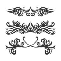 Set of tattoo template ornament vector