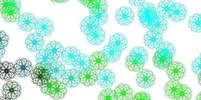 Light Blue, Green vector natural artwork with flowers.