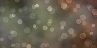 Dark Green, Yellow vector template with circles.