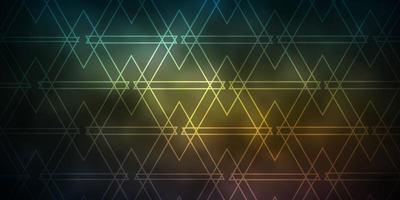 Dark Blue, Yellow vector layout with lines, triangles.