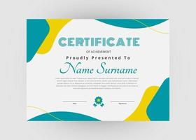 Diploma award certificate design vector