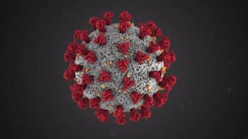coronavirus rotante su sfondo nero