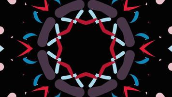 symmetrical patterns,VJ fractal kaleidoscope seamless loop animation. video