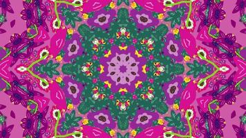 symmetrical patterns,VJ fractal kaleidoscope seamless loop animation. video