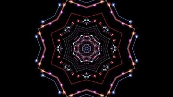 patrones simétricos, animación de bucle sin interrupción de caleidoscopio de vj fractal. video