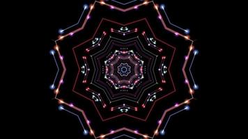 symmetrical patterns,VJ fractal kaleidoscope seamless loop animation. video